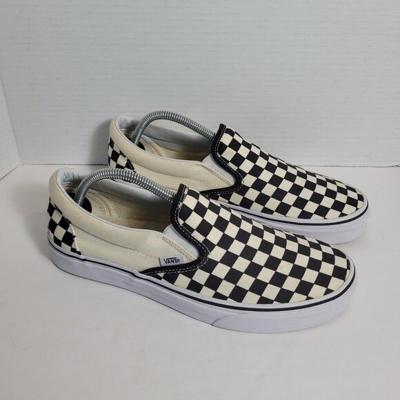 Vans Other - Vans Checkerboard Slip On Skate Sneakers Shoes Men's Size 10